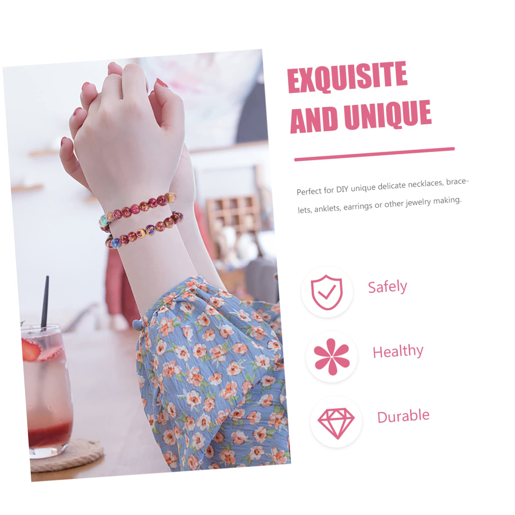 STOBOK 5pezzi Bracciale Donna Imperiale Con Perline Fai Da Te Kit Di Perline Colorate Per Creazione Gioielli Artigianali e Decorazioni Per Festa