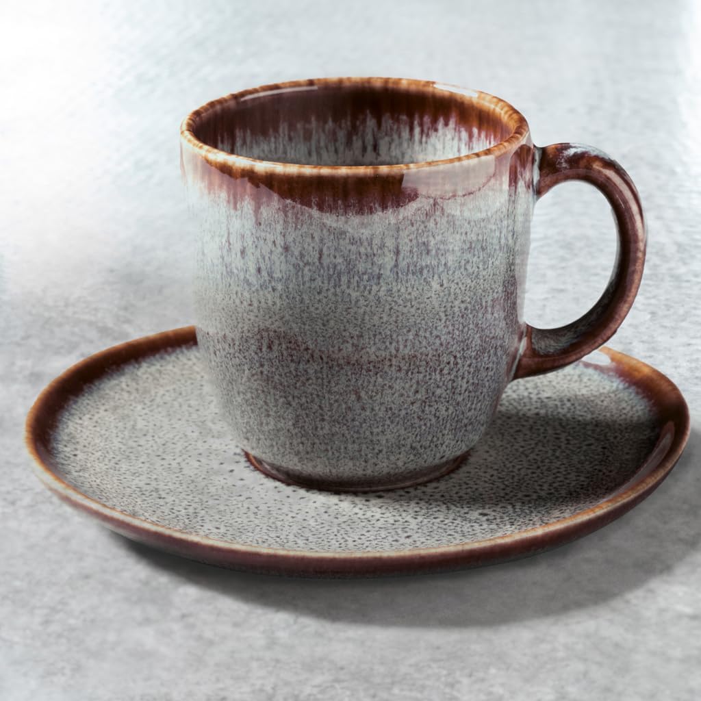Like. by Villeroy & Boch - Lave Beige Stoneware Coffee Cup, 190 ml, Dishwasher Safe