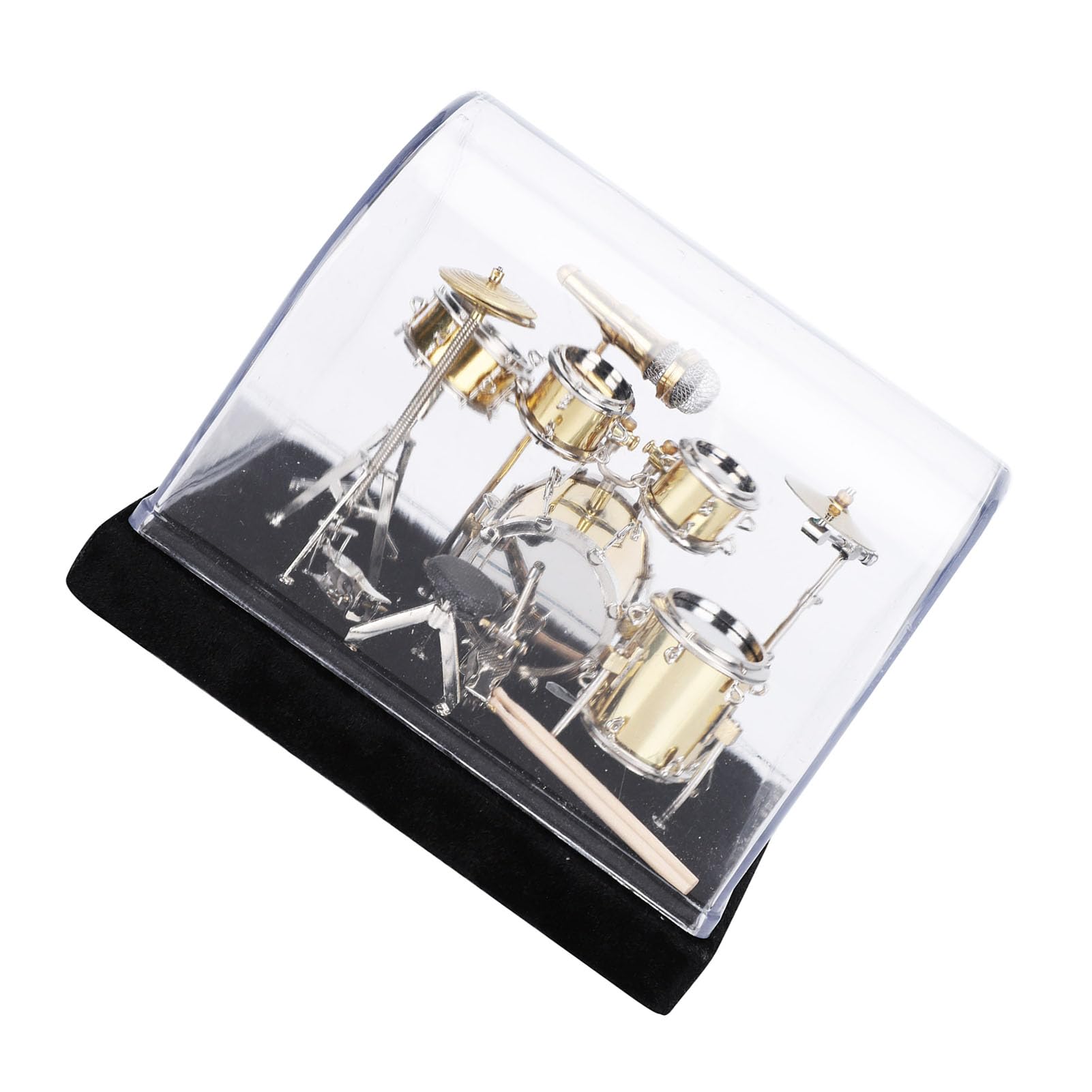 Minibęben, Wykwintna Dekoracja dla Entuzjastów Instrumentów, Metal + Plastik, 5,5 X 3,8 X 4,3 Cala