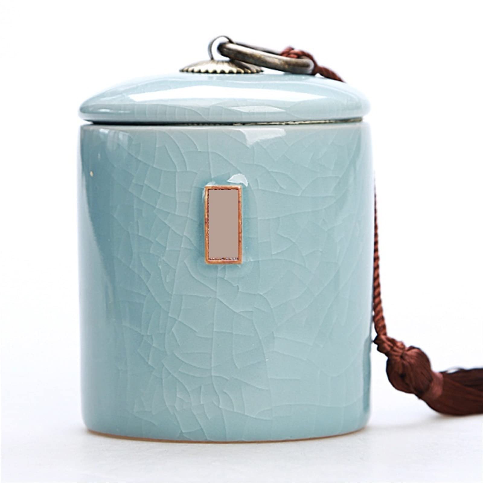 JINGYAN Tea Storage Jars Tea Canister Spices Storage Box Candy Cookie Honey Jar for Kitchen Jars Ceramic Home Office Decor