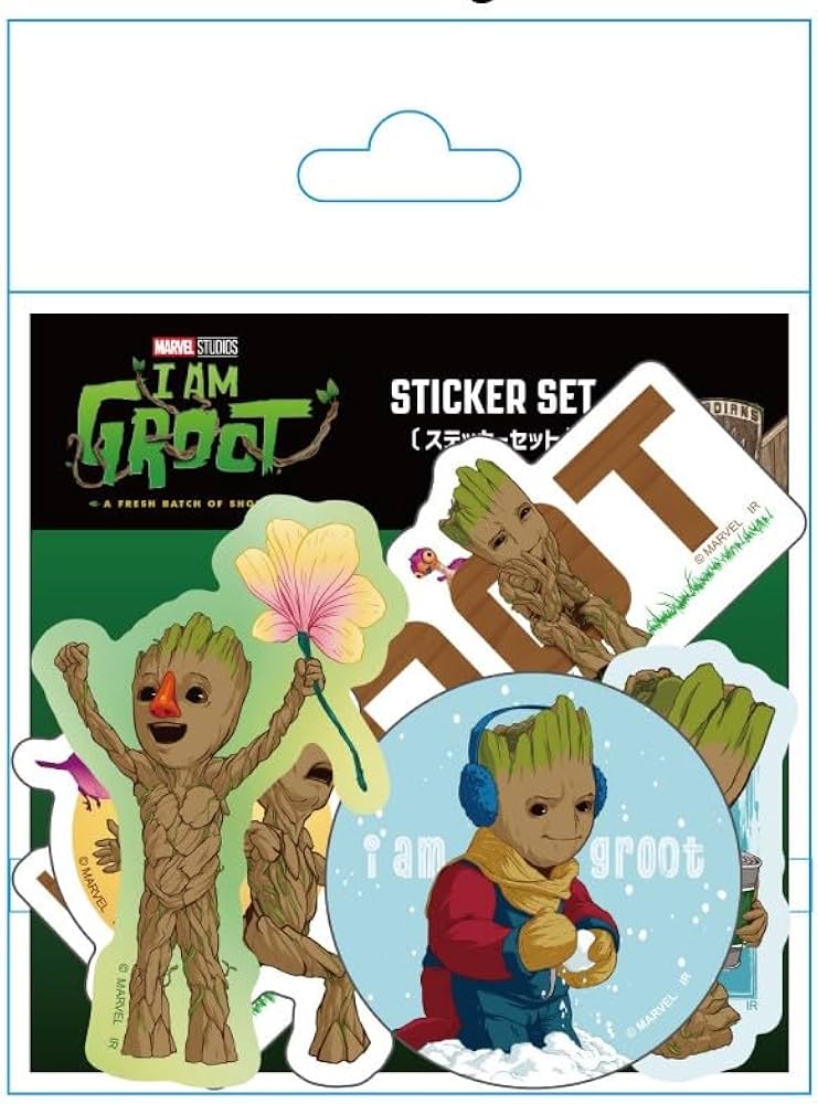 Amazon.co.jp: アイ・アム・グルート(Disney+)/ステッカーセット