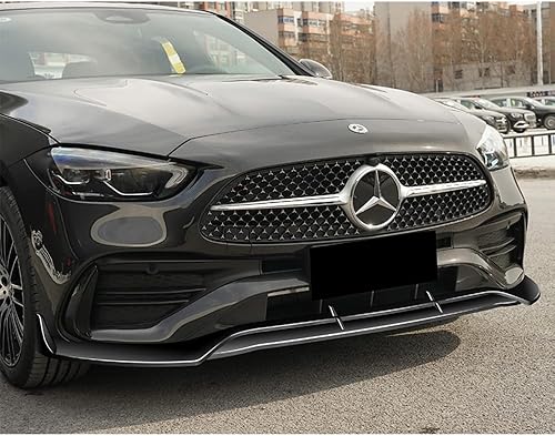 Miniatura 5 de Q1-TECH, borde de parachoques delantero compatible con Mercedes-Benz Clase C W206 C43  C300 2022-2025, alerón de parachoques delantero, kit de