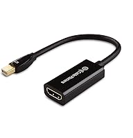 Vista 1 de Cable Matters 4K Mini DisplayPort to HDMI 4K Adapter (Mini DP to HDMI Adapter) in Black - Thunderbolt and Thunderbolt 2 Port Compatible