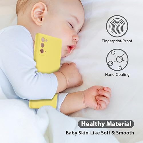 Miniatura 6 de oakxco Funda de silicona líquida diseñada para Samsung Galaxy Note 20Note 20 5G, bonita funda delgada y delgada de goma TPU suave para mujeres y