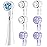 6 Pack Toothbrush Covers for Oral B iO Replacement Heads, Toothbrush Cover Caps for Oral B Pro1000 Electric Toothbrush HeadiO Toothbrush Head Cover for Travel & Home (Purple+Transparent)