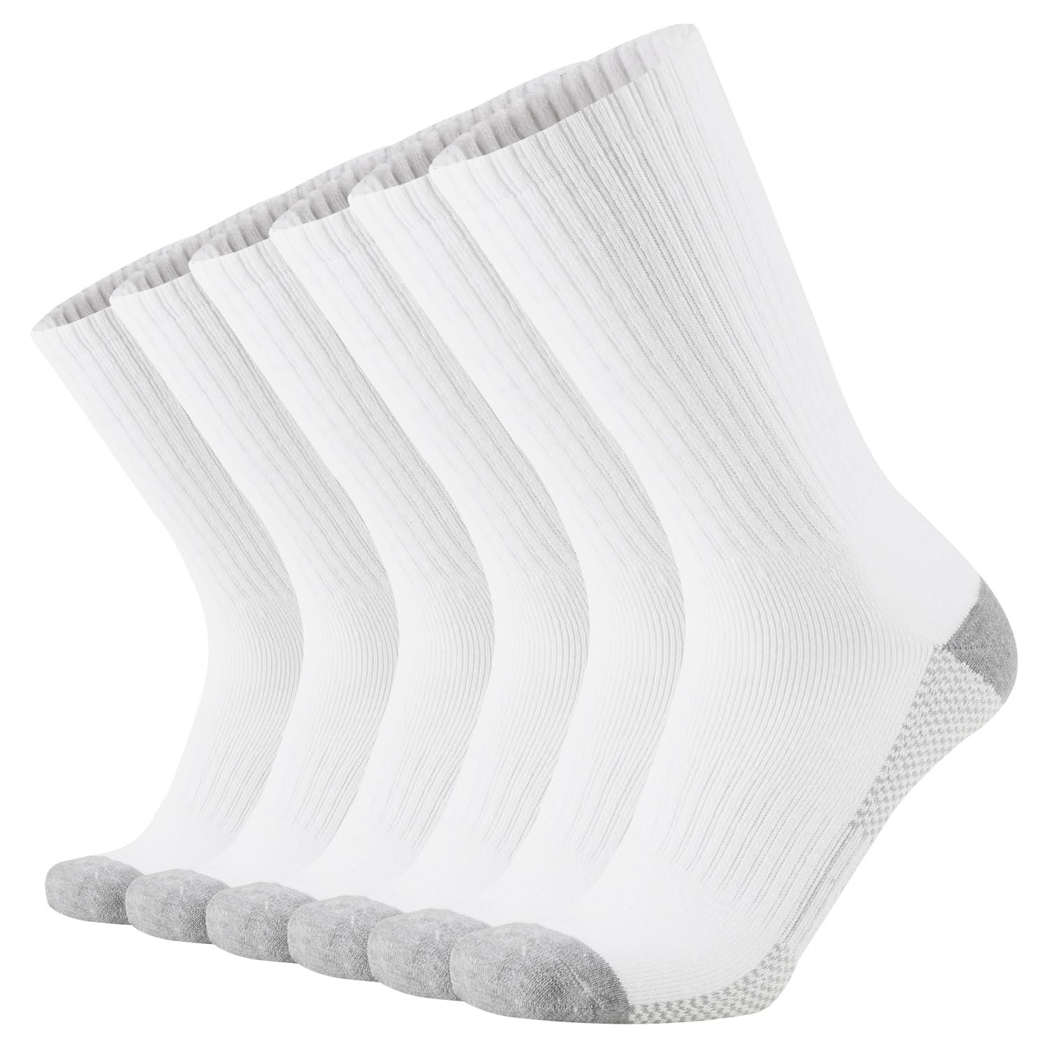 Max Full Cushion Crew Socks for Men Heavy Duty Work Boot Steel Toe Workout Athletic Thick Warm Moisture Wicking Control