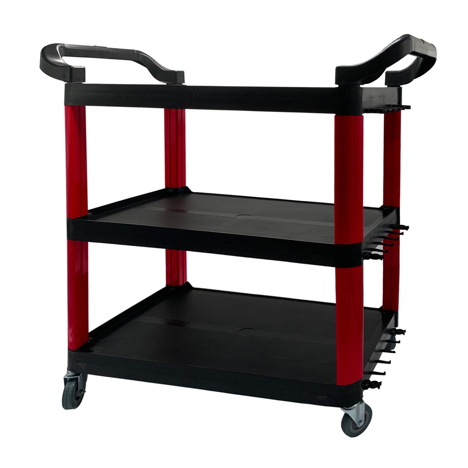 LJYKBFL 3-Tier Rolling Tool Cart Heavy-Duty Utility Trolley for Garage Warehouse & Workshop Mobile Storage Solution for Commercial Use