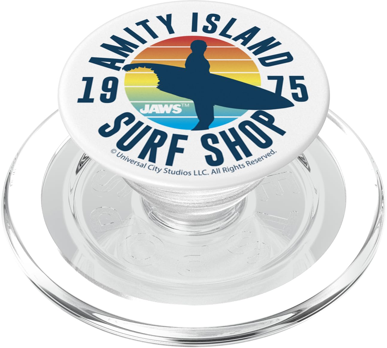 Jaws 1975 Amity Island Text PopSockets MagSafe PopGrip for iPhone