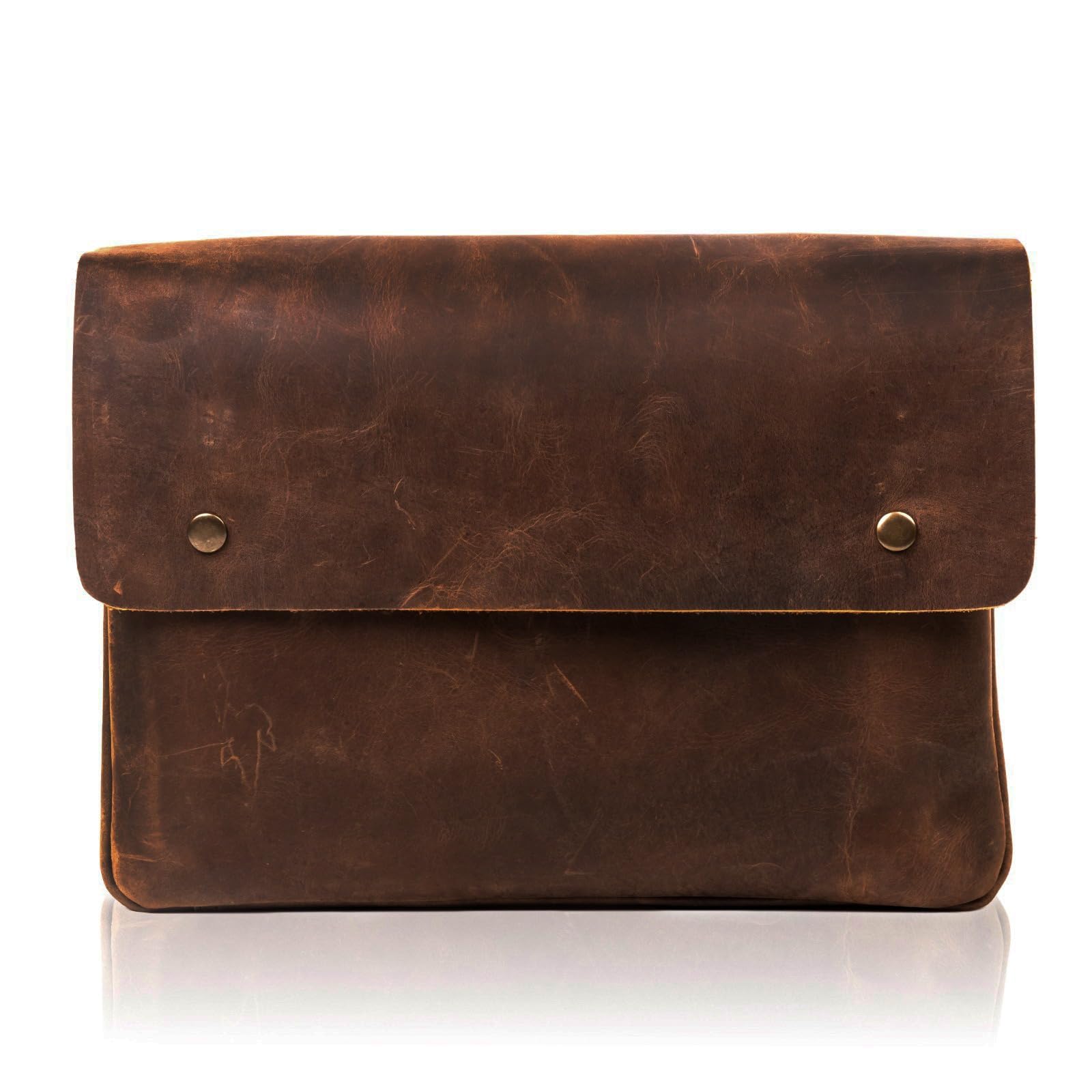 Dokumentenmappe aus Leder im Vintage-Stil, handgefertigt, perfekt für 13,3-Zoll-Laptops und Tablets