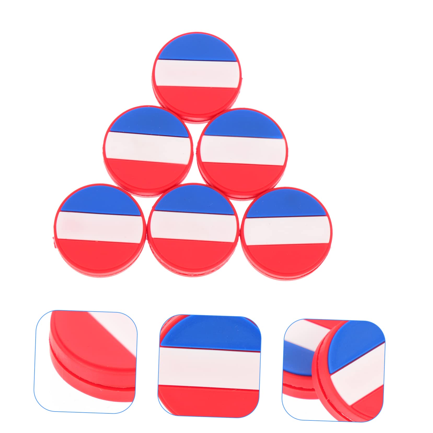 KICHOUSE Silicone Tennis Racket Damper Strings Flag Style 6 Count for Reduced Shock Style