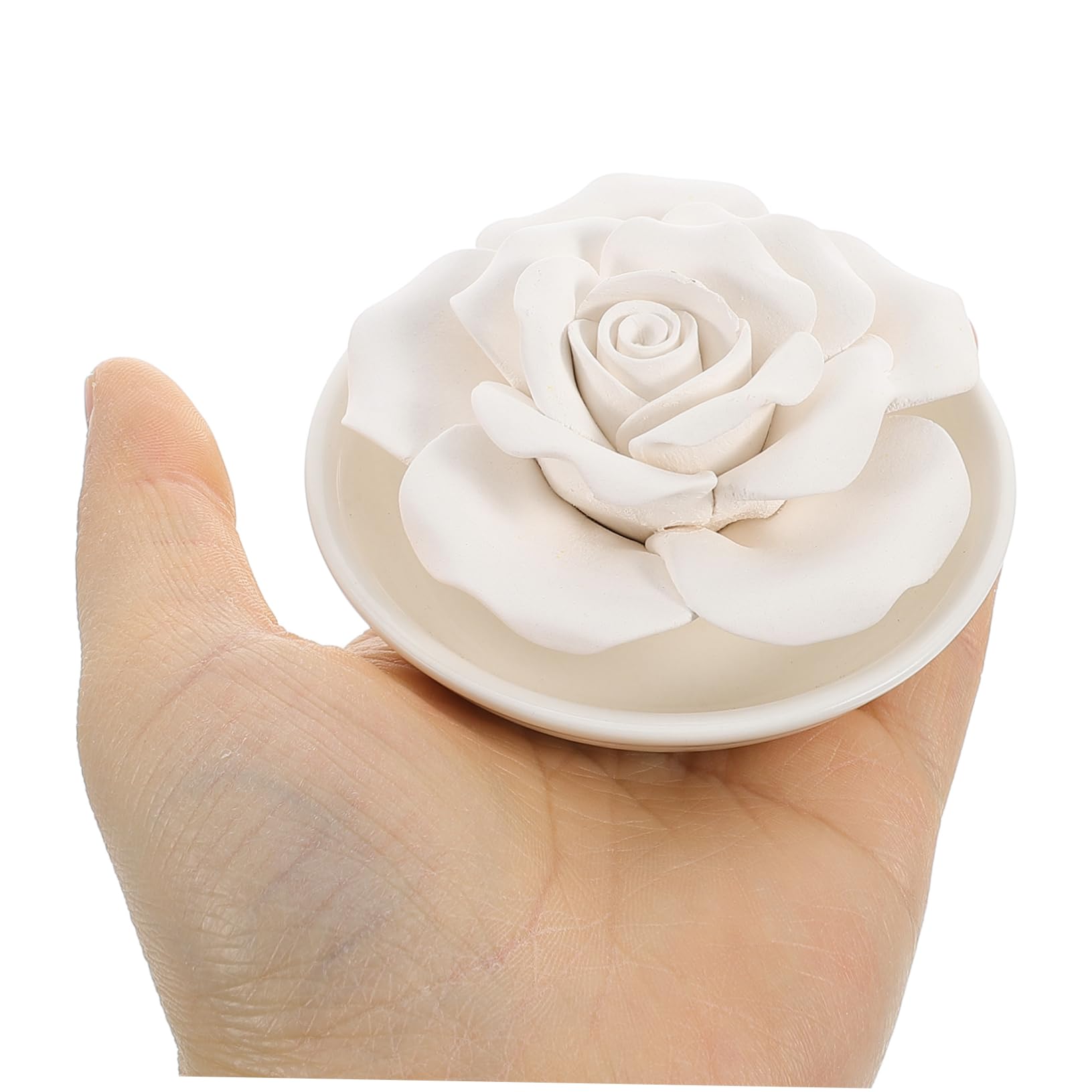 Diffusore Elegante Oli Gesso Essenziali in Forma e Bianco Fiore Profumo Naturale e Relax per Casa Camera da Letto