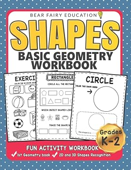 Paperback Shapes Basic Geometry Workbook Grades K-2 (Education Workbook) Book