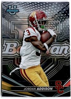 2022-23 Bowman's Best University #76 Jordan Addison USC Football Trading Card