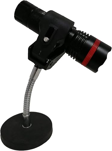 Soportes de montaje de linterna magnética - Base magnética fuerte - Con clips ajustables flexibles - Adecuado para linterna de diámetro de 0.6" a