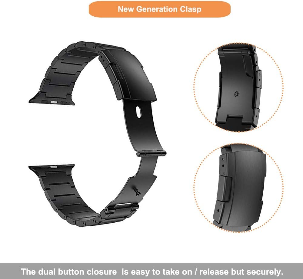 YEEJOK Compatible for Apple Watch Ultra 2 Bands 49mm Titanium Metal for Men Women, Compatible for Apple Watch Series 10 Band 46mm, Compatible for Apple Watch Series 9 Band, iwatch 45mm 44mm 42mm