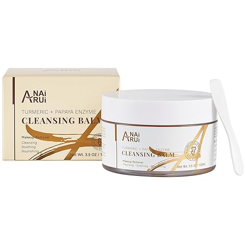 Miniatura 9 de ANAI RUI Bálsamo limpiador, bálsamo removedor de maquillaje de cúrcuma, exfoliante facial para derretir maquillaje, bálsamo limpiador de aceite,