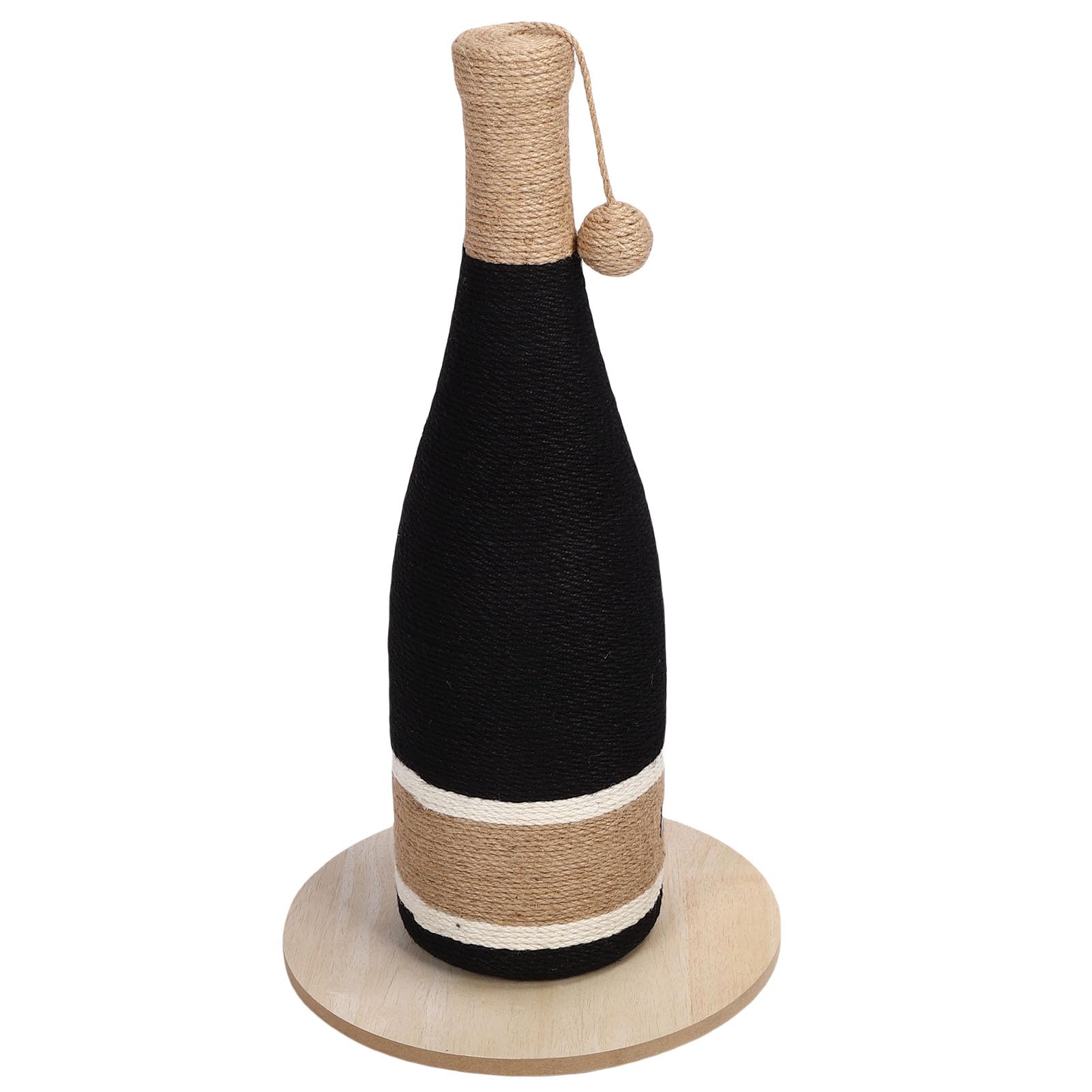 Katzen-Weinflaschen-Kratzbaum, Interaktives Spielzeug für Aktive Katzen, 59,9 cm Hoch, Multifunktionales Design