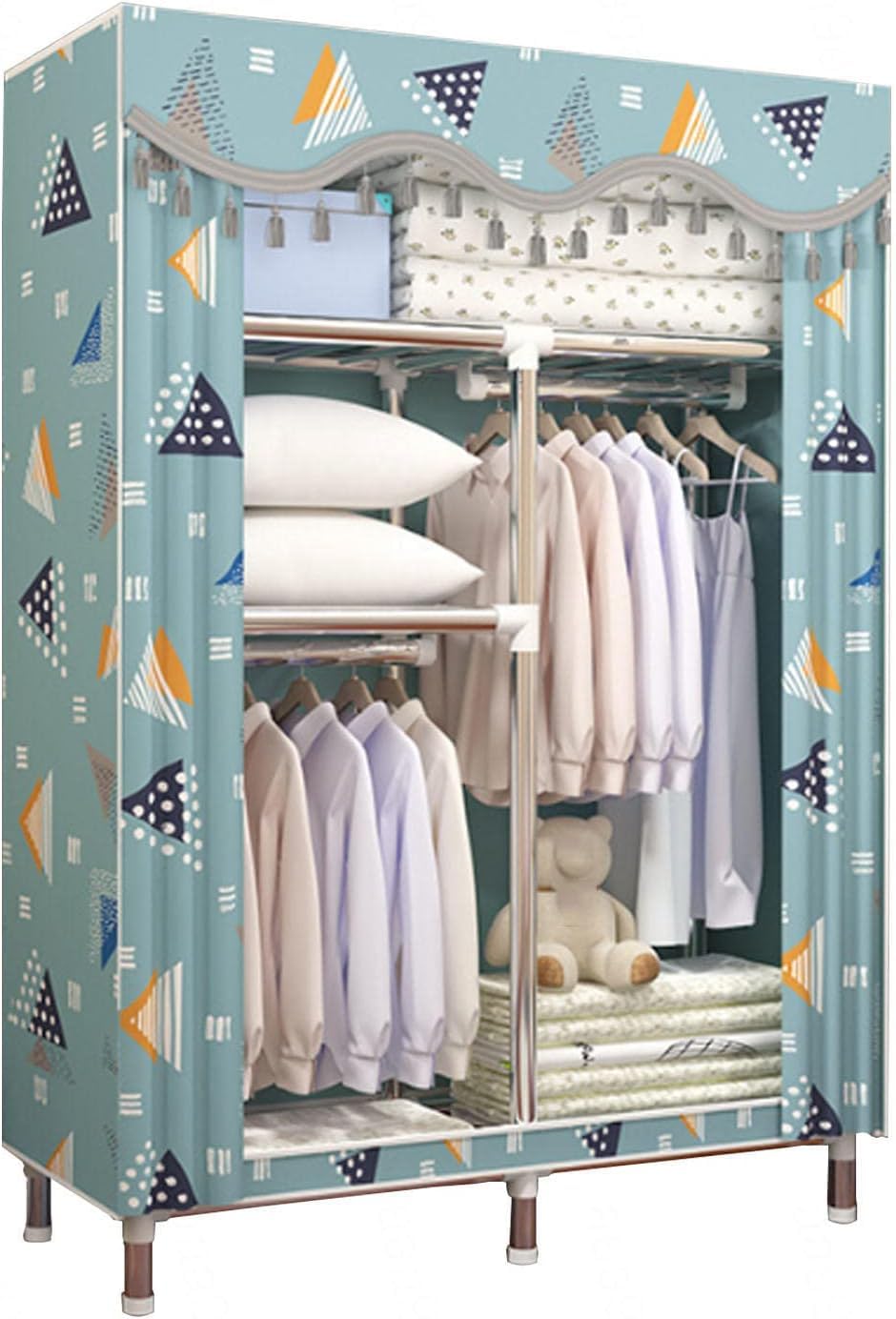 Armoire en tissu blanche : la solution anti-poussière pour vos habits