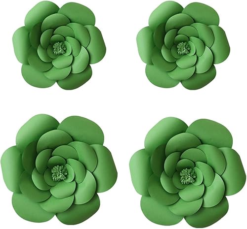 YLY's love 4 flores de papel 3D gigantes para decoración de fiestas, bricolaje hechos a mano para telón de fondo de boda, despedida de soltera, baby