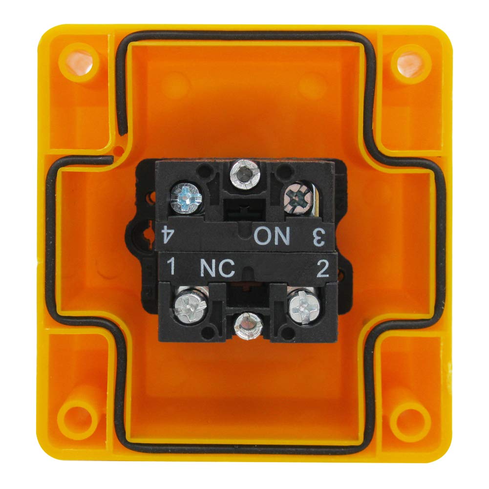 Snapklik.com : Mxuteuk 22mm 1NC 1NO Red Mushroom Emergency Stop Push ...