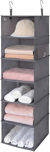 Miniatura 5 de GRANNY SAYS Paquete de 2 organizadores de estantes para armario y 1 paquete de estantes colgantes de armario