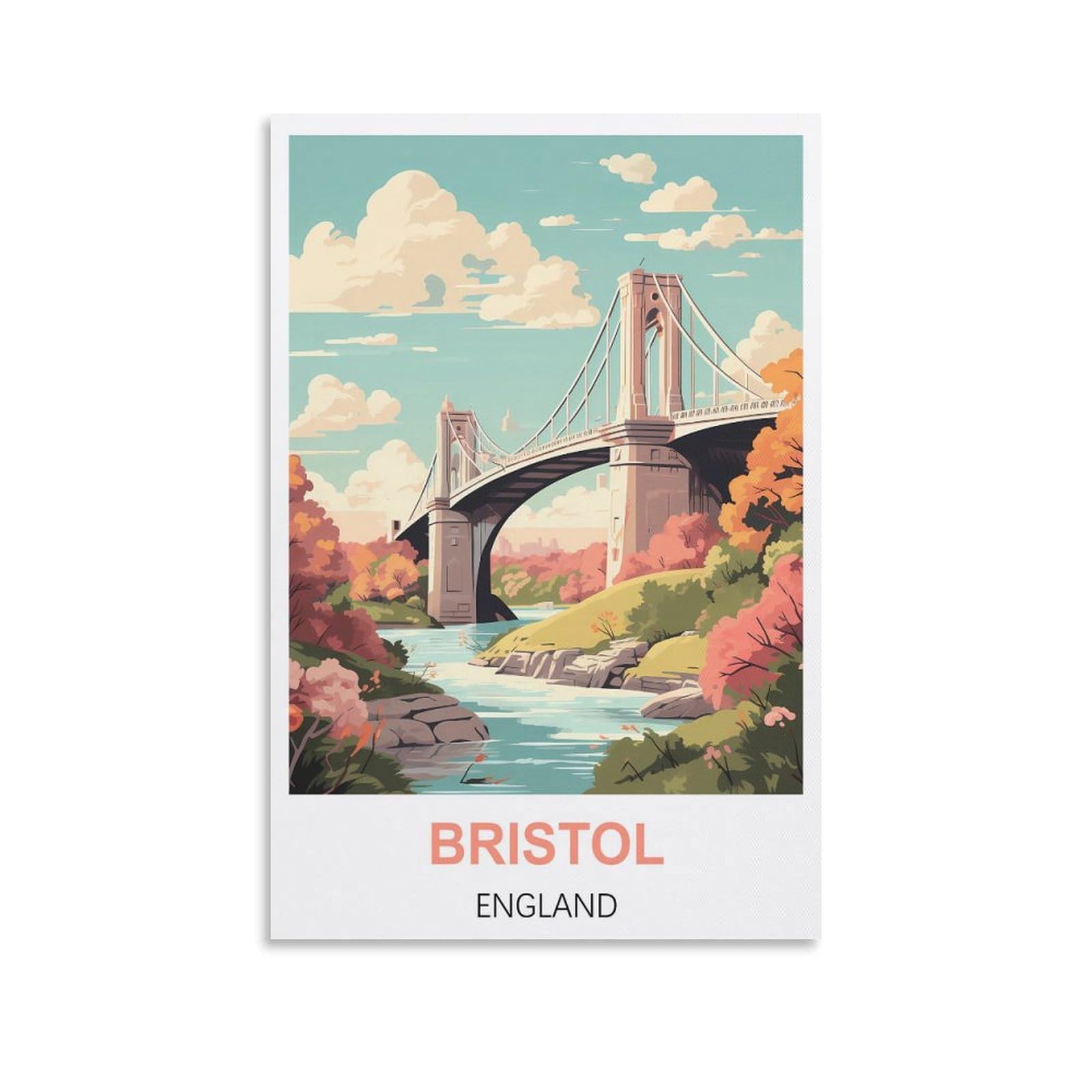 2000 Piece Jigsaws，Bristol England Posters Challenging Difficult Puzzle Educational Game JigsawPuzzles Gifts for Adults 100x70cm