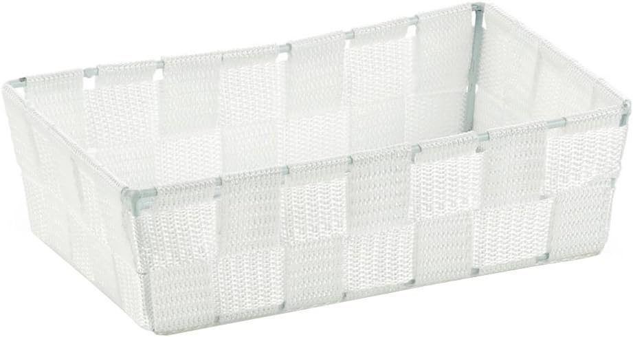 Kela Alvaro White 23020 Basket White, Size: 11.6 x 8.1 x 3.3 inches (29.5 x 20.5 x 8.5 cm)