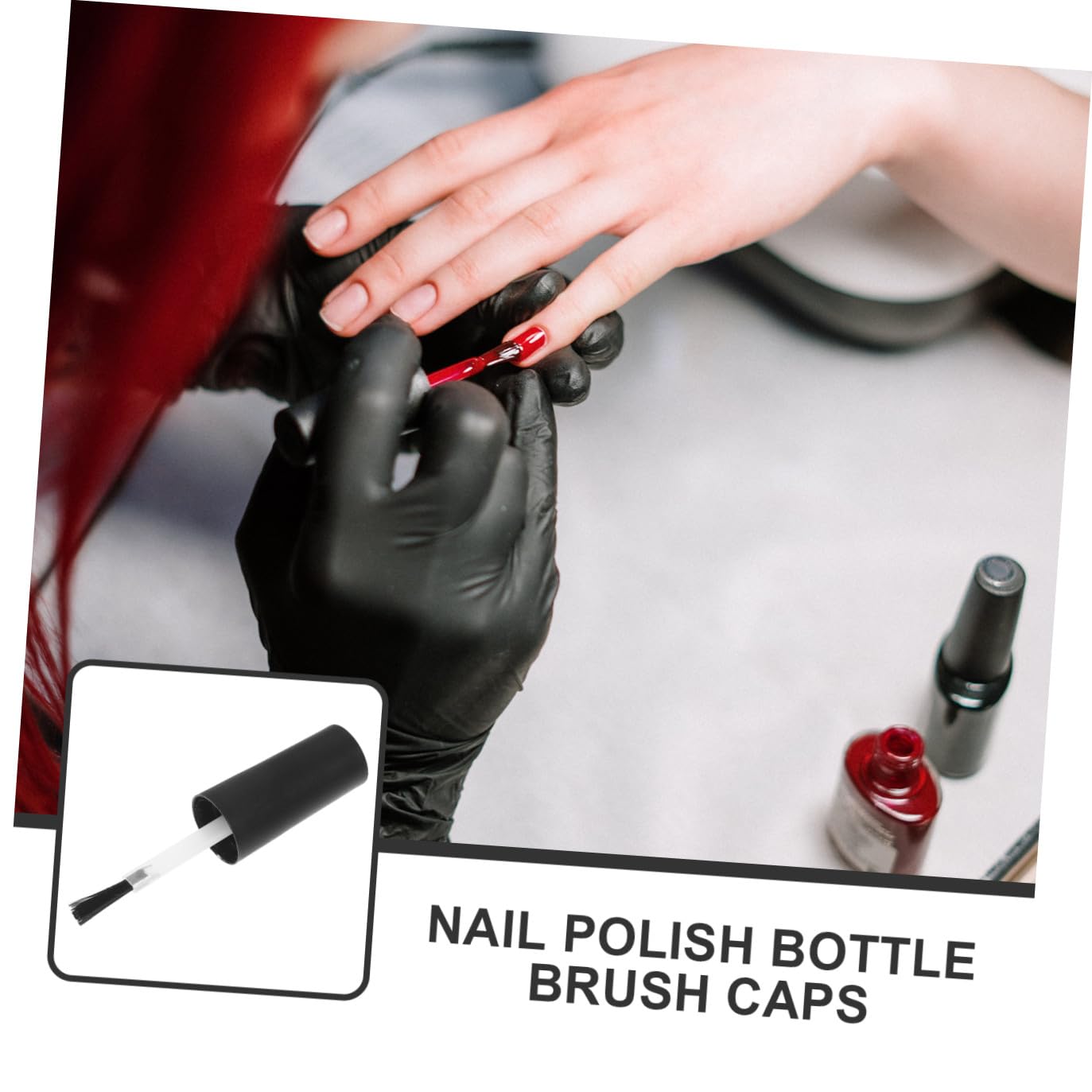 Healeved 60piezas Cepillos Para Esmalte De Uñas Con Reemplazo De Brochas Para Botellas De Esmalte y Gel Diseño Práctico y Para Aplicación