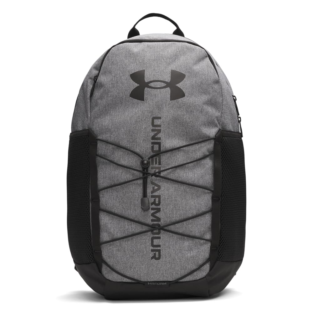 Under Armour Unisex Hustle Sport 6.0 Backpack, Zaino palestra idrorepellente per sport e atletica, Zaino sportivo con resistente fondo rivestito,Castlerock/Black/Black,OSFM