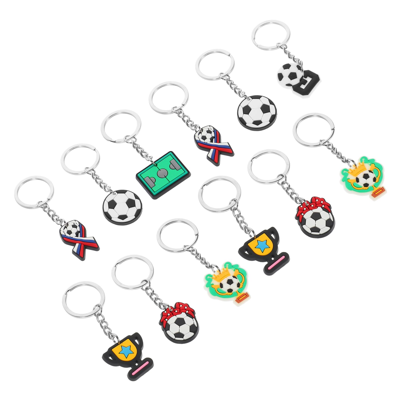 YARNOW 105 Piezas Llavero pelota deportiva Accesorio deportivo Souvenir fútbol Souvenir deporte fútbol de llaveros de recuerdo de fútbol Pegamento blando de PVC