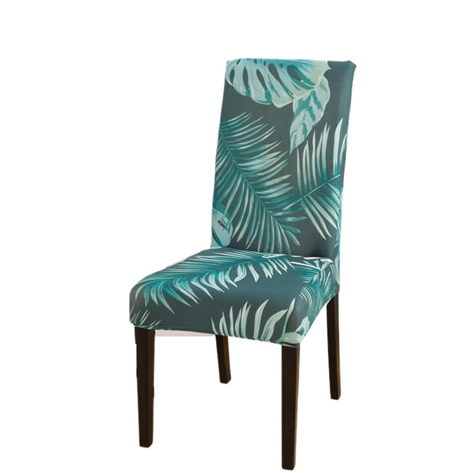ITRHJTGP Chair Covers Leaf Pattern Elastic Chair Cover - Washable And Universal Dining, Suitable For Living Room, Hotel(C,6PC)