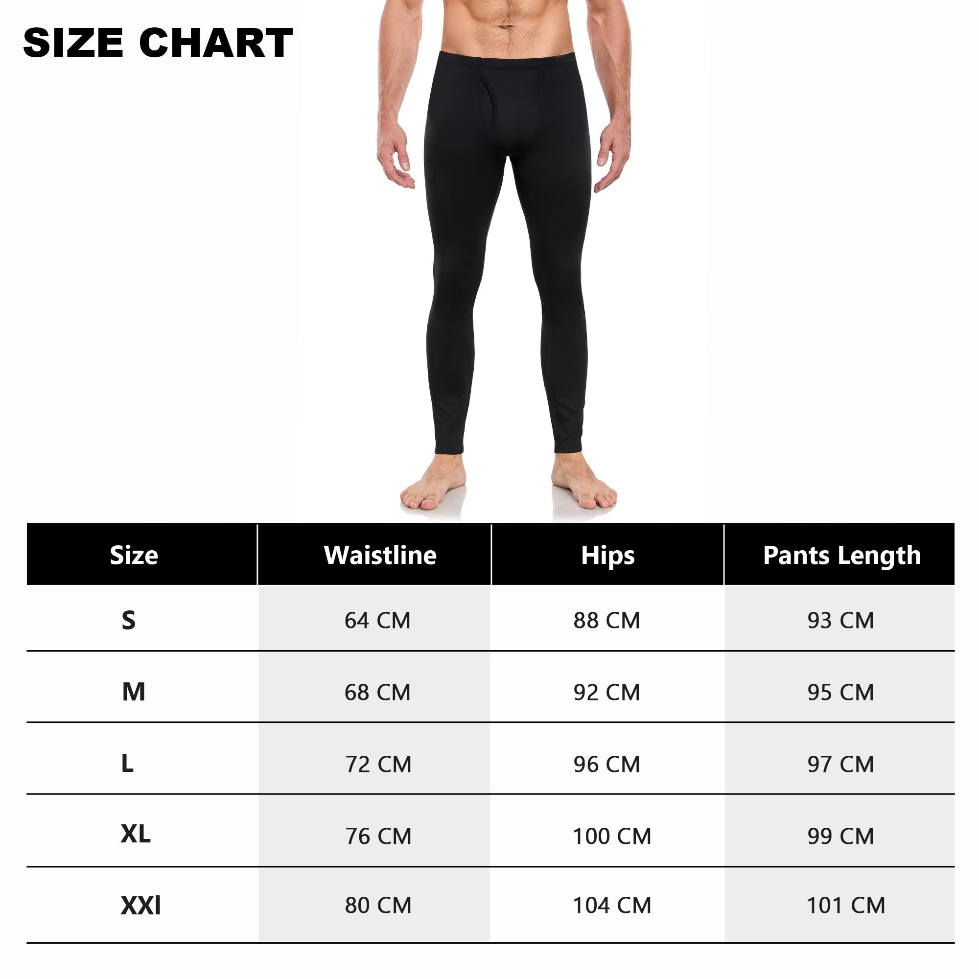 BENNIES Pantaloni Termici Uomo Pantalone Sportivi Intimo Termico Calzamaglia Abbigliamento Invernali Sottopantaloni Leggings Tuta Palestra Termiche Running Sci Nero