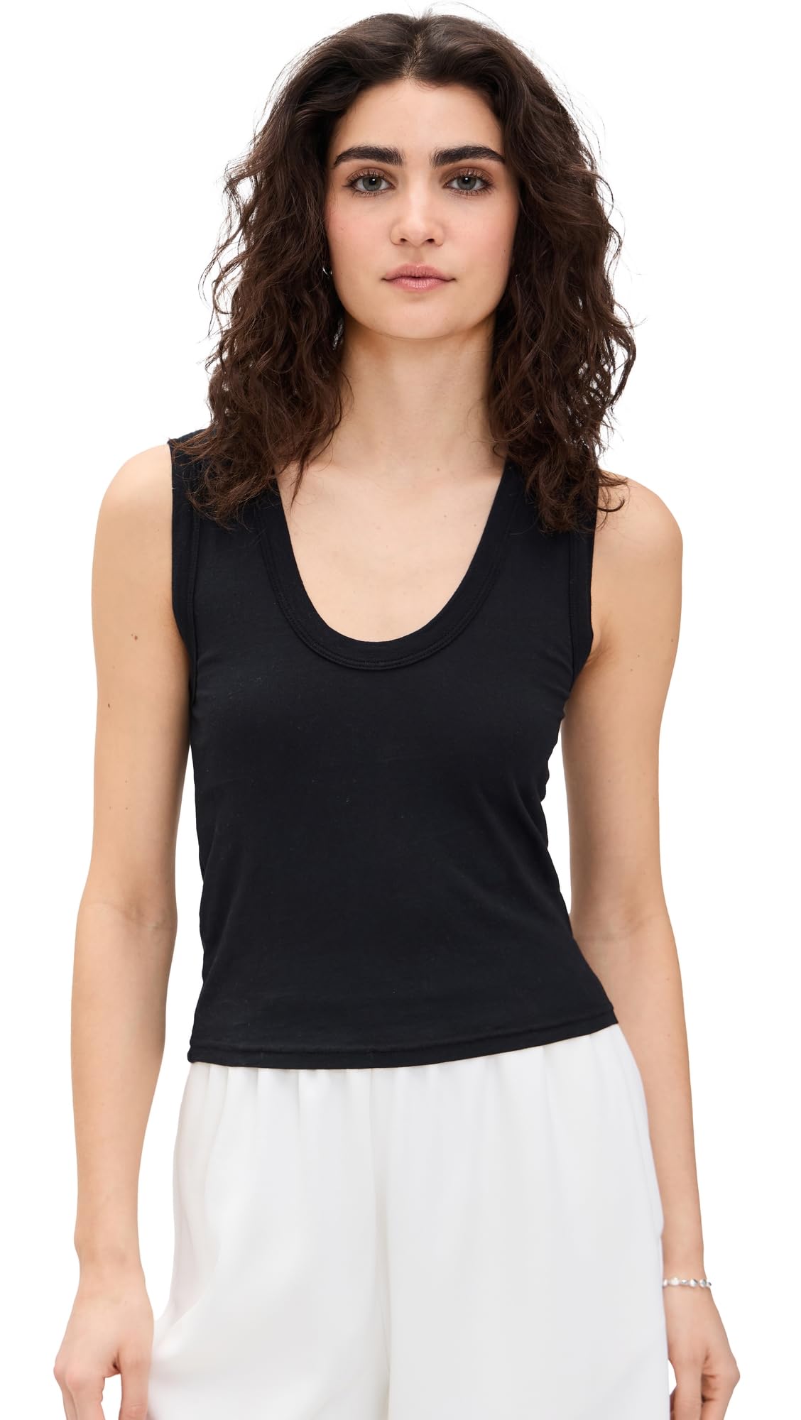 perfectwhitetee Women's Scoop Tank