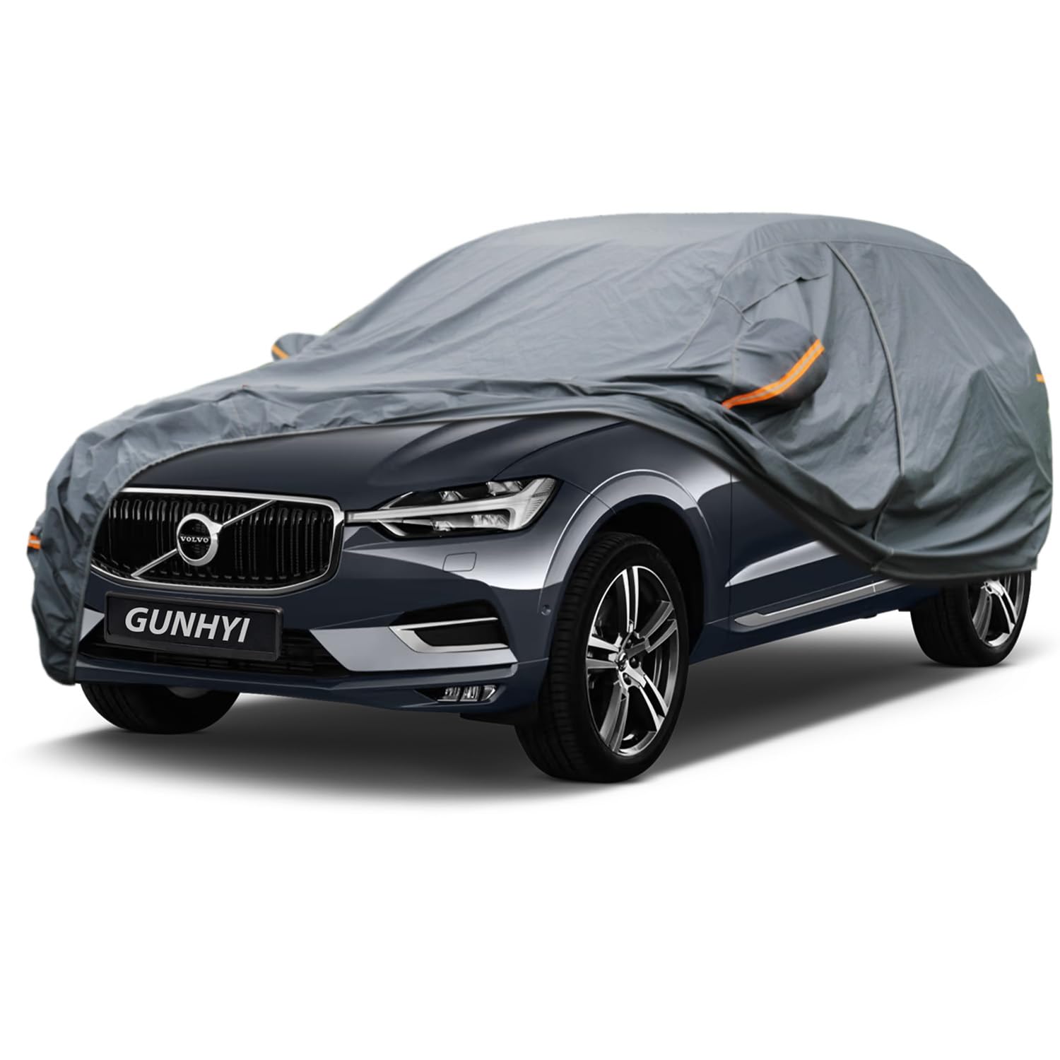 GUNHYI Premium Car Cover Custom Fit Volvo XC60, 16 Layers Heavy Duty Car Cover Waterproof All Weather with Zipper Door for Sun Rain Snow Dust Uv Protection