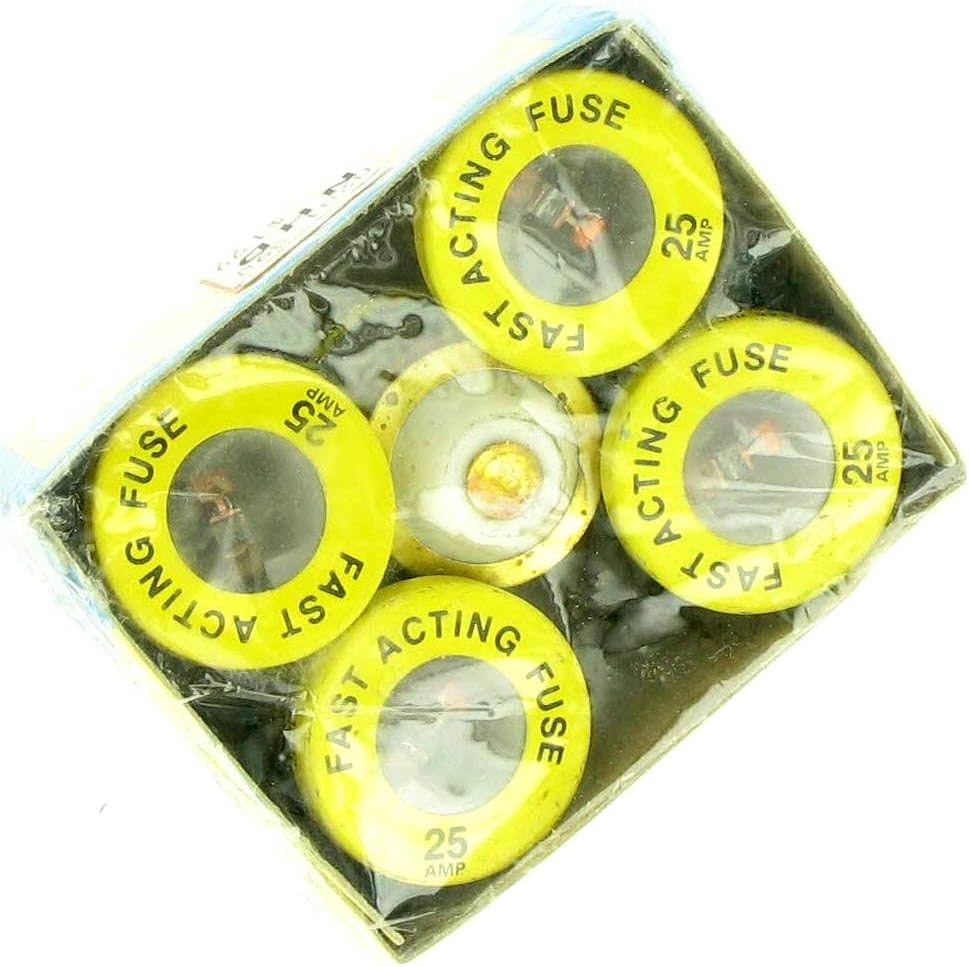 25A Fast Acting Plug Fuses 5Pack 670025 Hardware Plugs