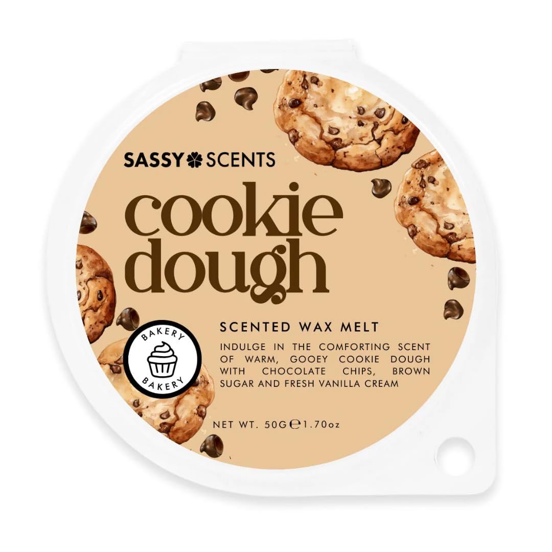 Sassy Scents Cookie Dough Wax Melts | Up to 90 Hours Burn Time | Made in the UK | 50g