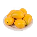 LUEYAO Artificial Mango, Fake Fruit Simulation Lifelike Model Home House Kitchen Party Decoration Desk Ornament Yellow 6PCS
