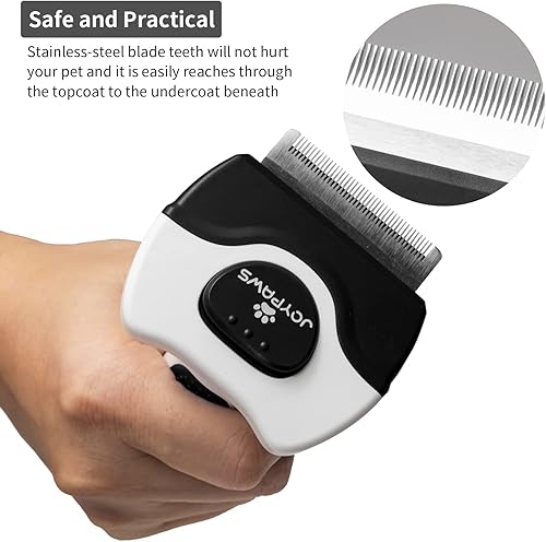 Miniatura 3 de JOYPAWS Pets - Cepillo para perros y gatos para desprendimiento, la mejor herramienta de aseo de mascotas de pelo largo y corto, reduce eficazmente