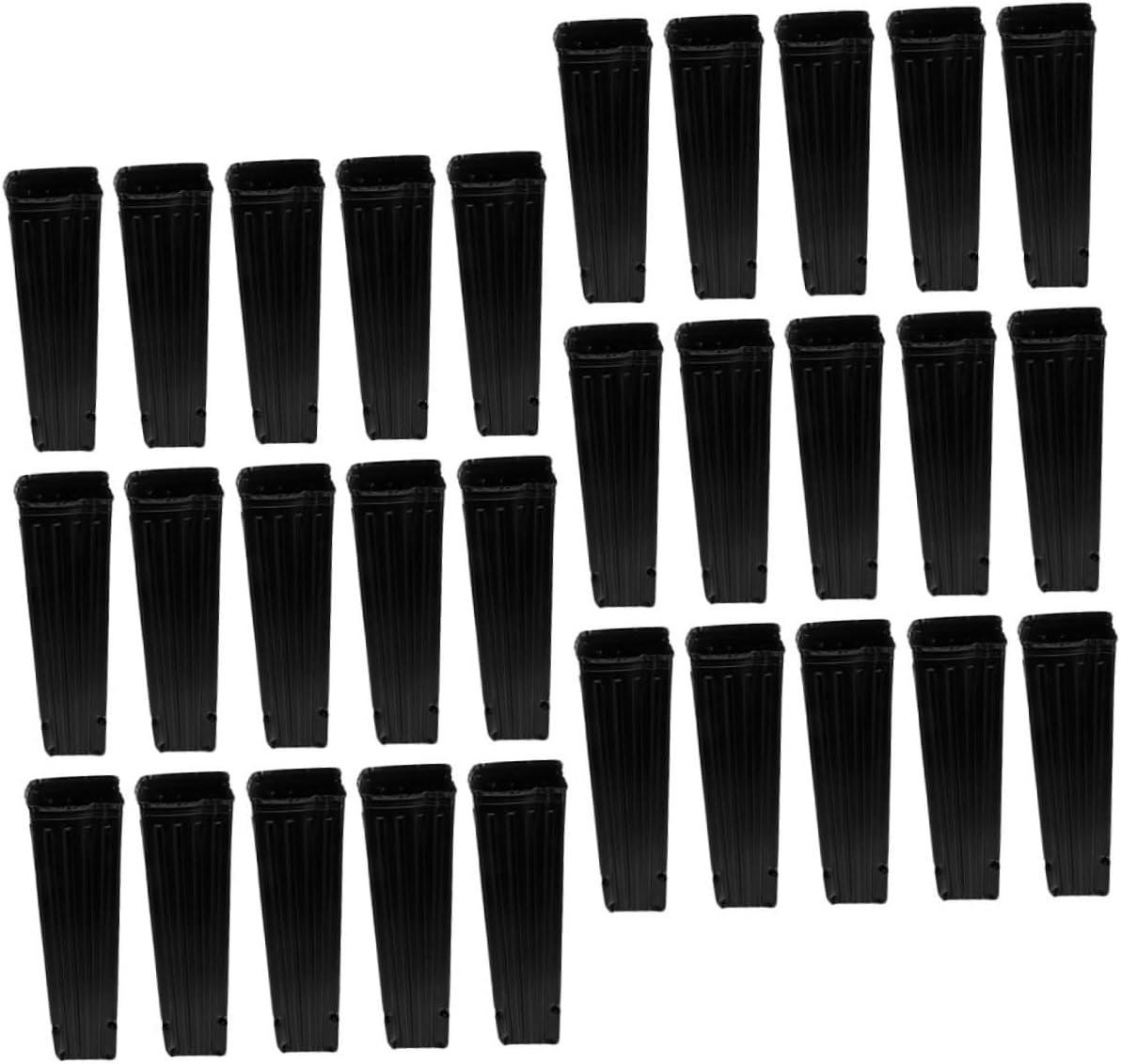 60pcs Thickened Plastic Grow Cups Black Deep Nursery Plant Pots for Citrus Seedlings Vegetable Gardening Outdoor Planting