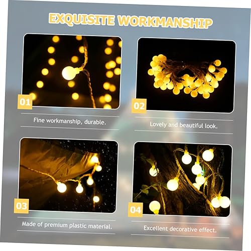 Miniatura 3 de DOITOOL Cadena de luces para poste de luz al aire libre, luces de cadena de luces que funcionan con baterías, luces de camping, luces de linterna,