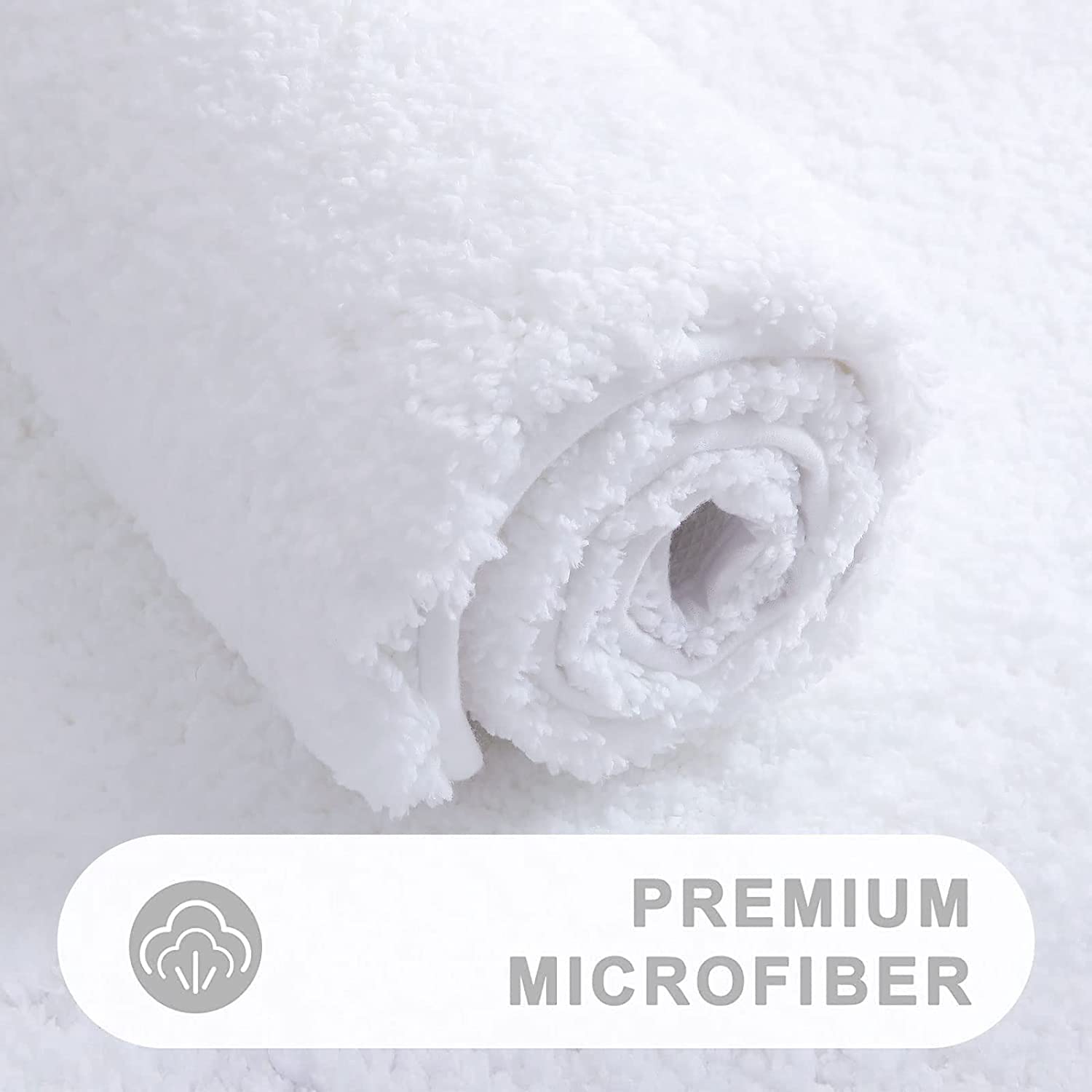 smiry Microfiber Bath Mat 60 x 120 cm, Non-Slip Super Absorbent Bathroom Mat, Extra Soft Machine Wash and Dry - Image 2