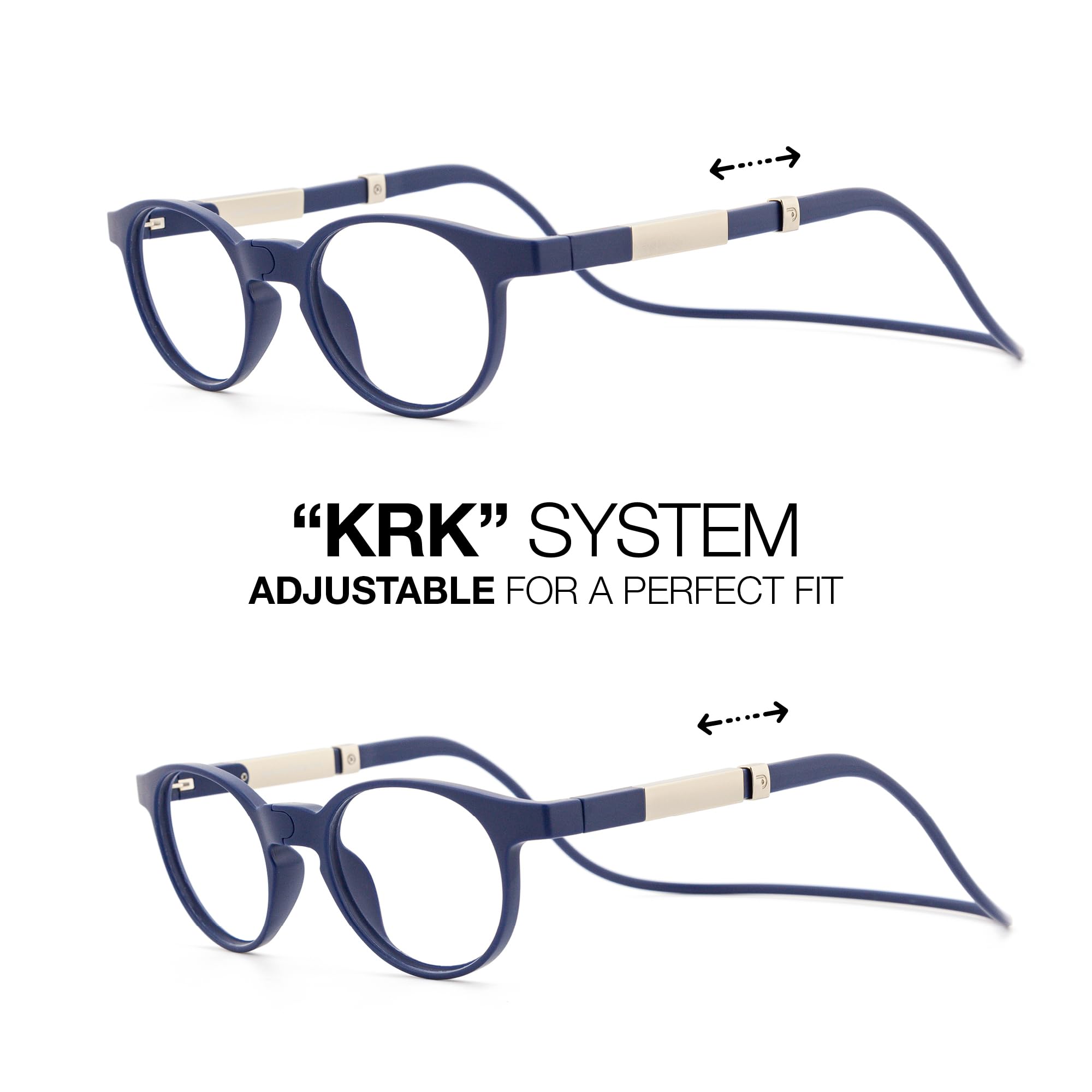 DIDINSKY Krik Occhiali da Lettura Magnetici, Anti Luce Blu | Chiusura magnetica frontale · Per leggere da vicino · Anti luce blu · Ingrandimento +1.0 a +3.0 · Custodia inclusa