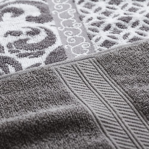 Amrapur Overseas 5JQYDTLG-TFB-ST Modern Threads Trefoil Filigree 6-Piece Reversible Yarn Dyed Jacquard Towel Set - Bath Towels thumb #3