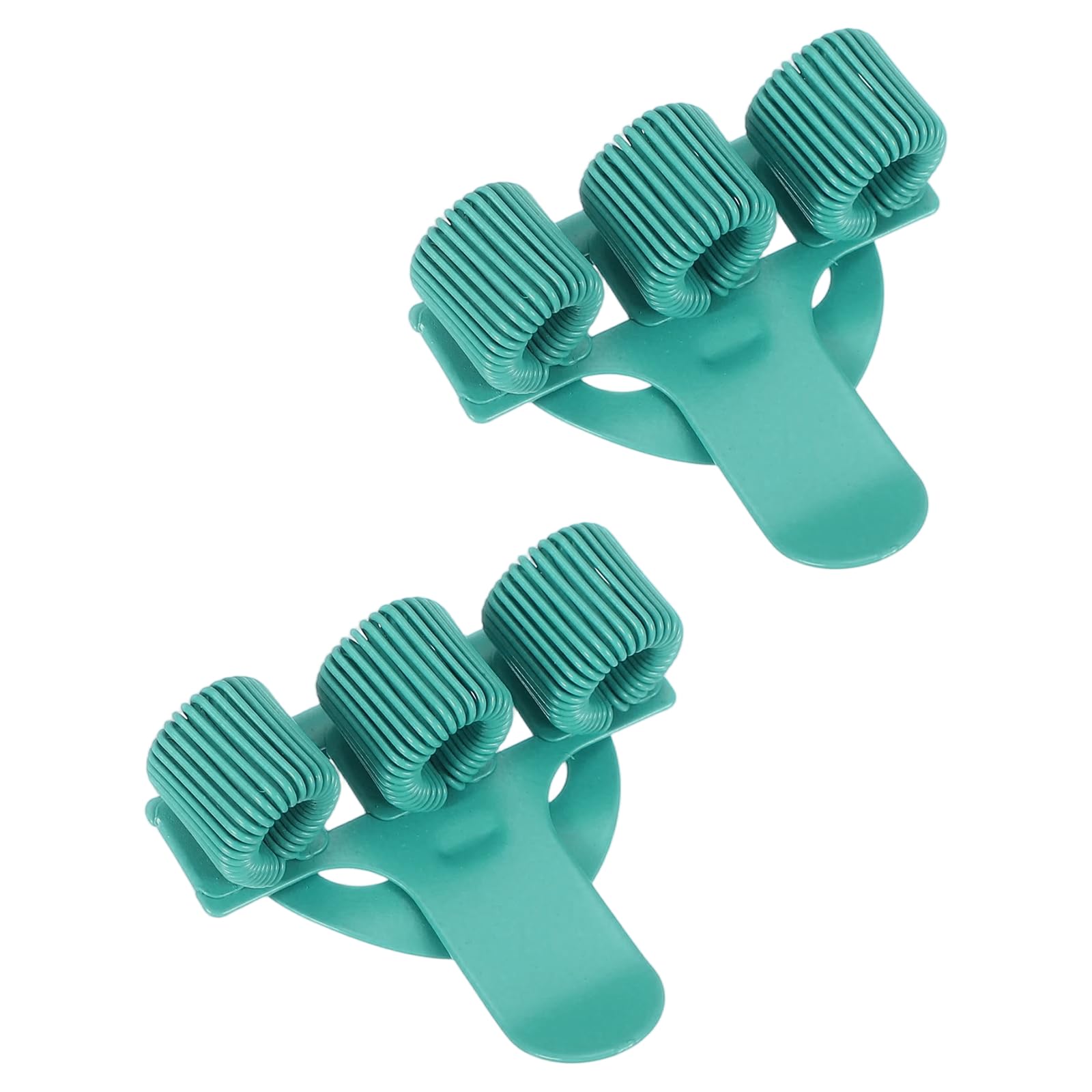 PATIKIL 2Pcs Pen Clip, 3 Holes Pen Holder Clip Metal Portable Spring Loop Organizer Universal for Notebook Journal Highlighter Office Business Pocket Clipboard Whiteboard, Cyan