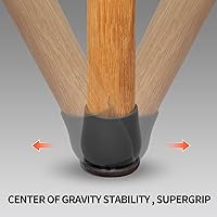 Vista 7 de Ezprotekt 24 piezas de protectores de piso cuadrados pequeños de silicona para patas de silla para suelos de madera, tapas de almohadillas