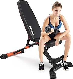 Weight Bench,YONKFUL Workout Bench,Adjustable Weight Bench Support Exercise Work Out Sit Up Bench Press,Foldable Decline Flat Ab Bench For Indoor Home Gym