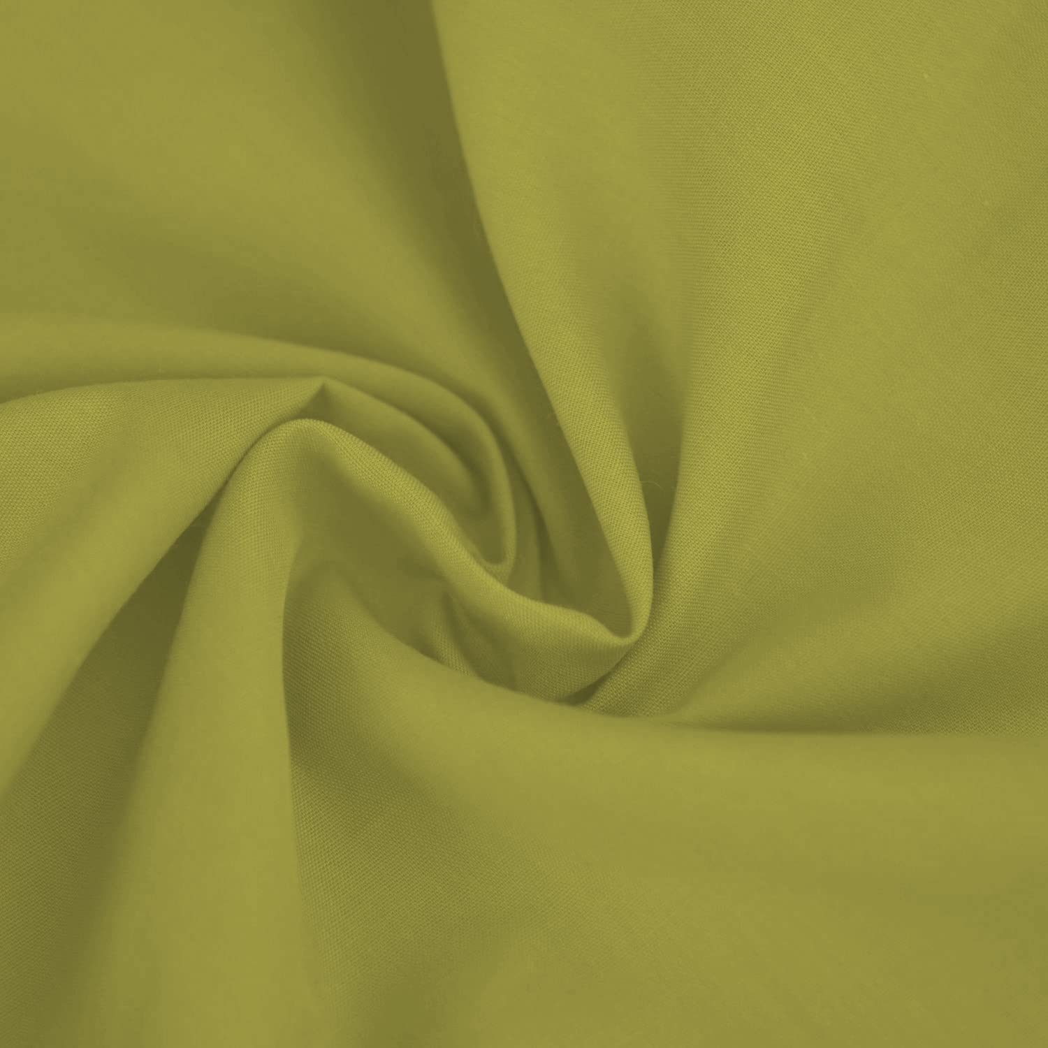 Plain Solid Dyed Polycotton Pre Shrunk Fabric Material Linings Dress Making Crafts Home Décor Table Cloth Sheeting Quilting | 60+ Colours | 45” - 112 cm Wide (Sold by The Half Metre, Khaki)