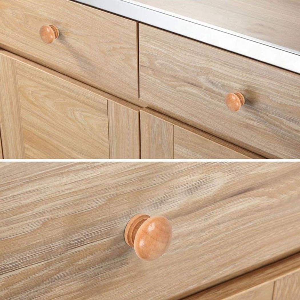 BEYOEE Set of 10 Sturdy Wood Cabinet Pull Handle Knobs Perfect for Renovation