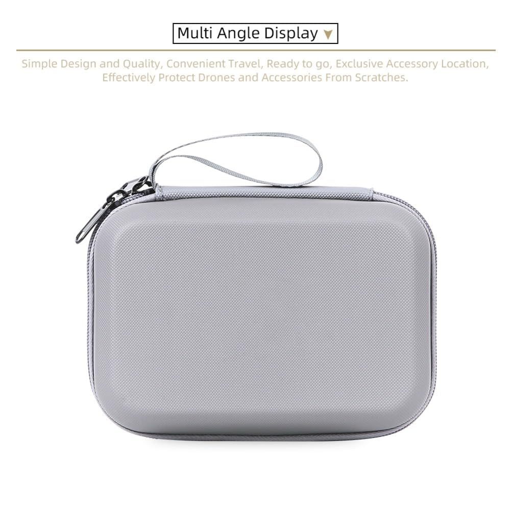 Funda de transporte portátil de piel sintética para Osmo Action 6, para bolsa de almacenamiento compacta de viaje, accesorios de cámara, color negro y gris