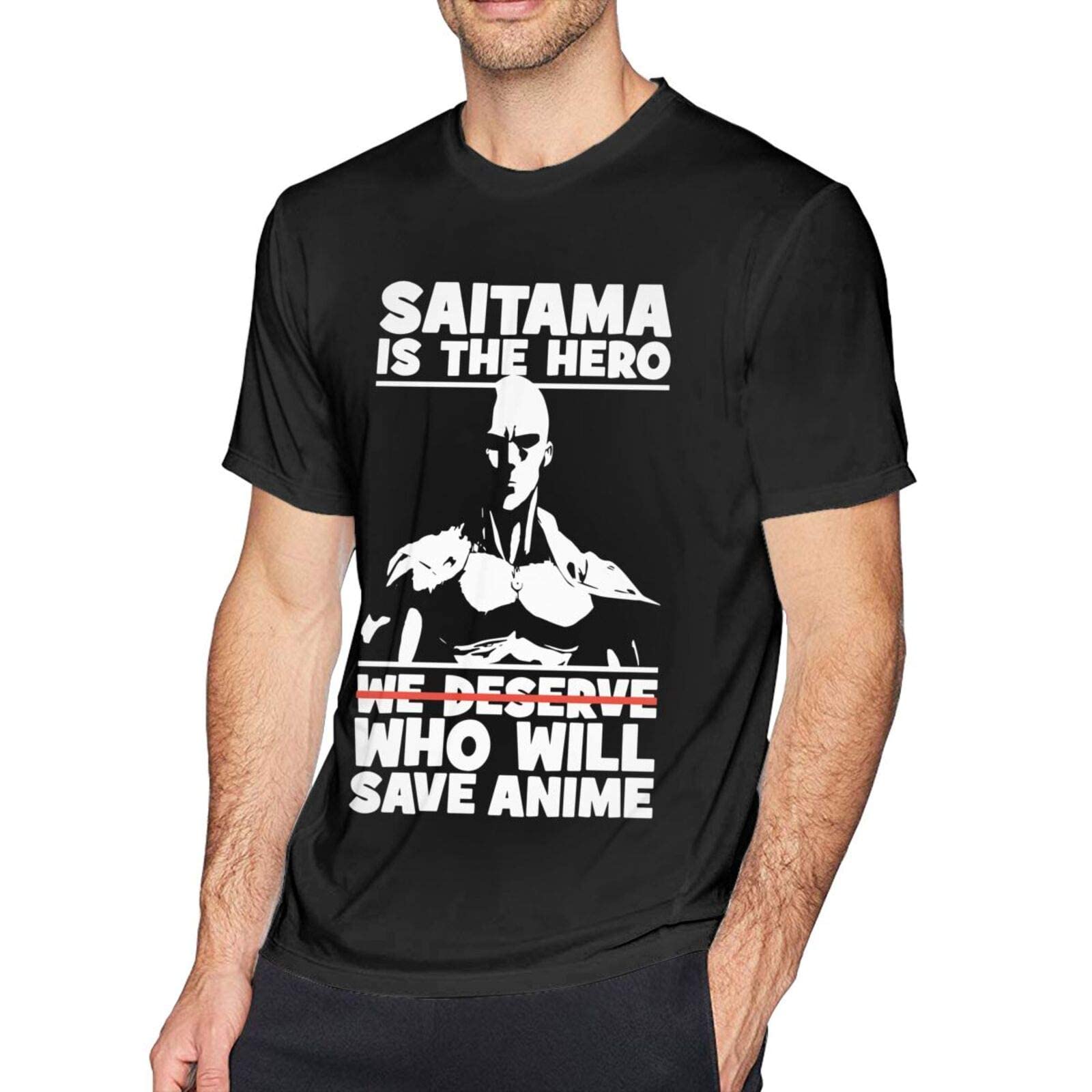 One Punch Man Ok Saitama T Shirt for Mans Short Sleeve Cotton Tee